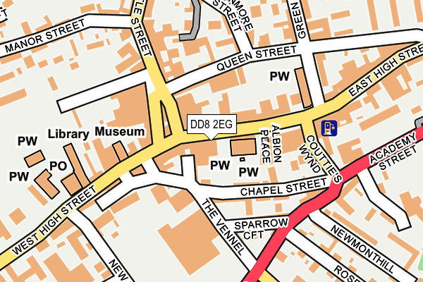 DD8 2EG map - OS OpenMap – Local (Ordnance Survey)