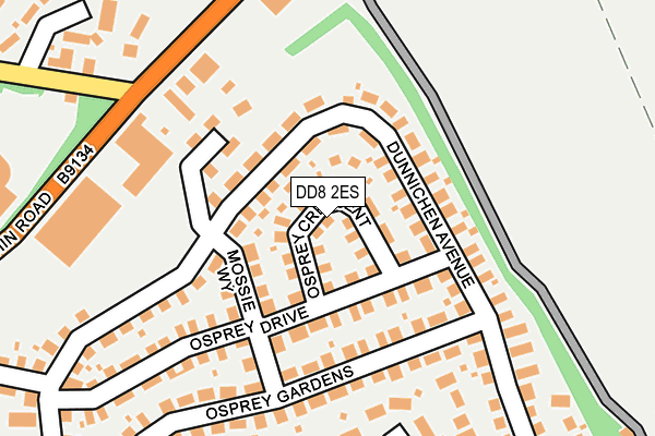 DD8 2ES map - OS OpenMap – Local (Ordnance Survey)