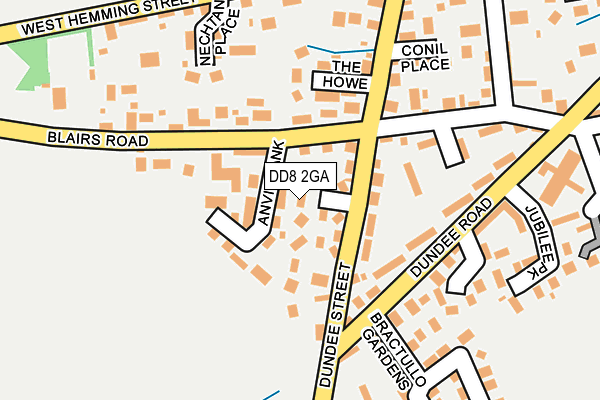 DD8 2GA map - OS OpenMap – Local (Ordnance Survey)