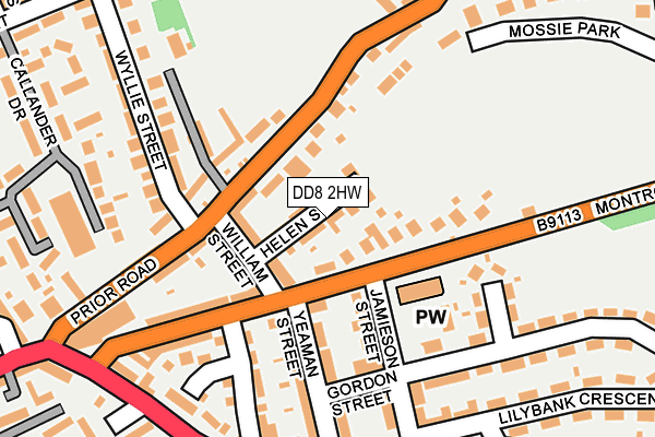 DD8 2HW map - OS OpenMap – Local (Ordnance Survey)