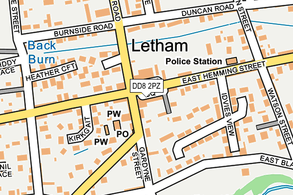 DD8 2PZ map - OS OpenMap – Local (Ordnance Survey)