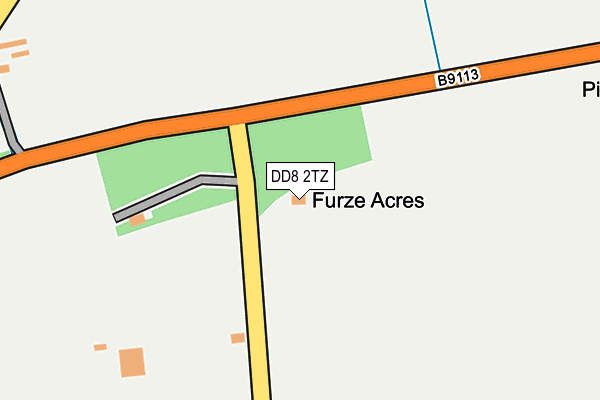 DD8 2TZ map - OS OpenMap – Local (Ordnance Survey)
