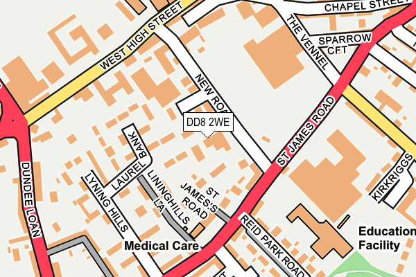 DD8 2WE map - OS OpenMap – Local (Ordnance Survey)