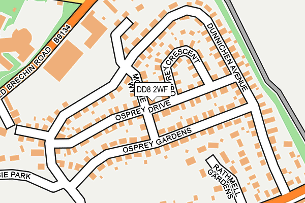 DD8 2WF map - OS OpenMap – Local (Ordnance Survey)