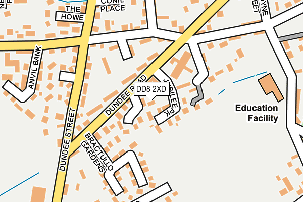 DD8 2XD map - OS OpenMap – Local (Ordnance Survey)
