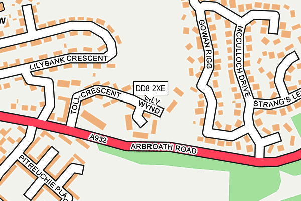 DD8 2XE map - OS OpenMap – Local (Ordnance Survey)