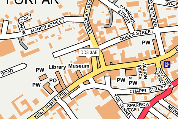 DD8 3AE map - OS OpenMap – Local (Ordnance Survey)