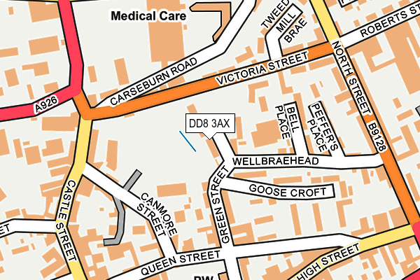 DD8 3AX map - OS OpenMap – Local (Ordnance Survey)