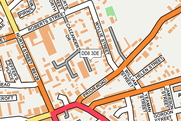 DD8 3DE map - OS OpenMap – Local (Ordnance Survey)