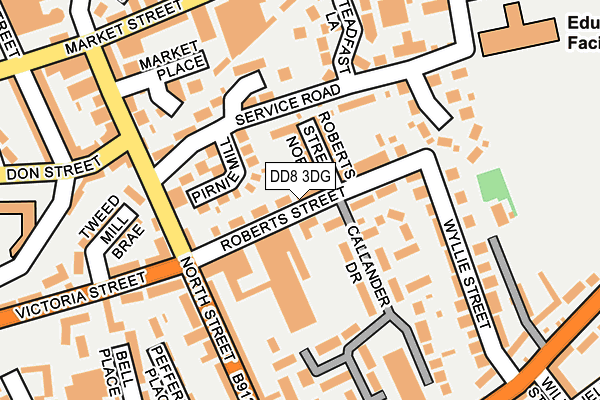 DD8 3DG map - OS OpenMap – Local (Ordnance Survey)