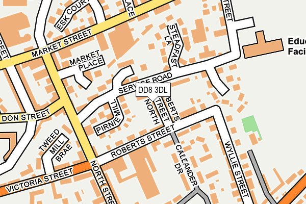 DD8 3DL map - OS OpenMap – Local (Ordnance Survey)