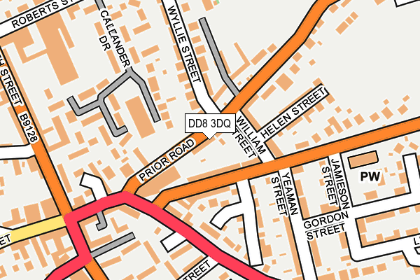 DD8 3DQ map - OS OpenMap – Local (Ordnance Survey)