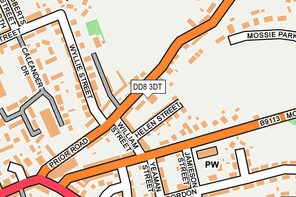 DD8 3DT map - OS OpenMap – Local (Ordnance Survey)