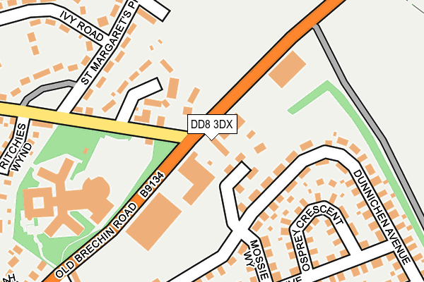 DD8 3DX map - OS OpenMap – Local (Ordnance Survey)