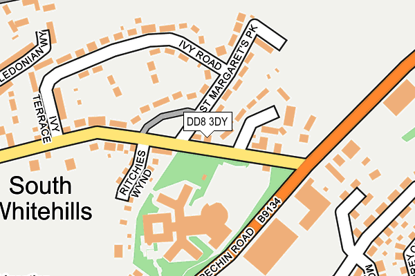DD8 3DY map - OS OpenMap – Local (Ordnance Survey)
