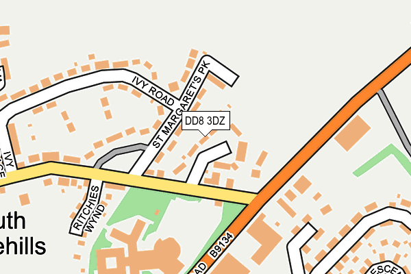 DD8 3DZ map - OS OpenMap – Local (Ordnance Survey)