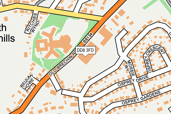DD8 3FD map - OS OpenMap – Local (Ordnance Survey)