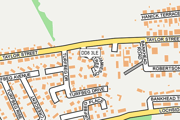 DD8 3LE map - OS OpenMap – Local (Ordnance Survey)