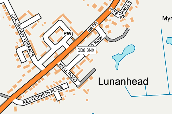 DD8 3NX map - OS OpenMap – Local (Ordnance Survey)