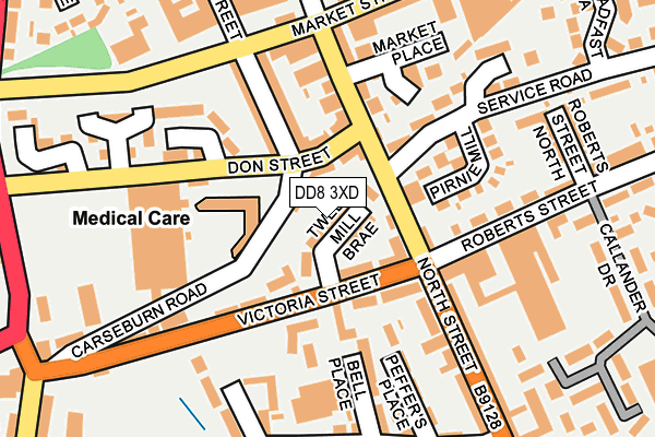 DD8 3XD map - OS OpenMap – Local (Ordnance Survey)