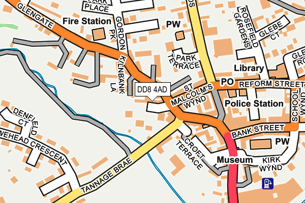 DD8 4AD map - OS OpenMap – Local (Ordnance Survey)