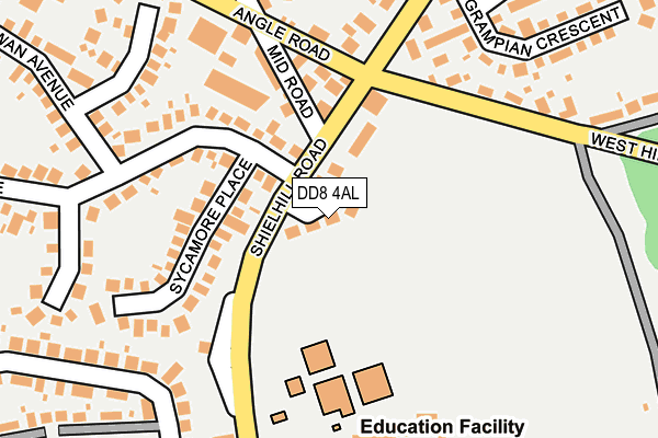 DD8 4AL map - OS OpenMap – Local (Ordnance Survey)