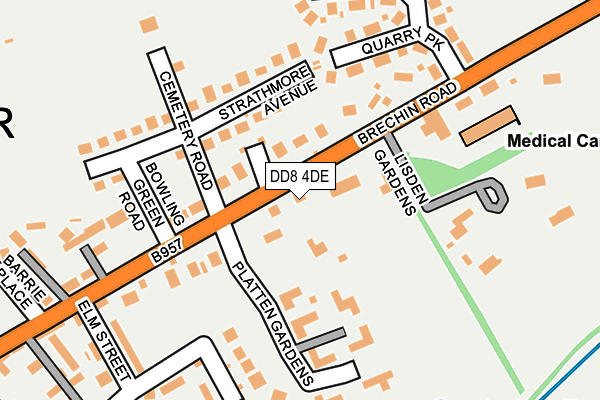 DD8 4DE map - OS OpenMap – Local (Ordnance Survey)