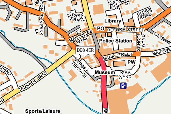 DD8 4ER map - OS OpenMap – Local (Ordnance Survey)