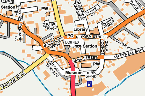 DD8 4EX map - OS OpenMap – Local (Ordnance Survey)