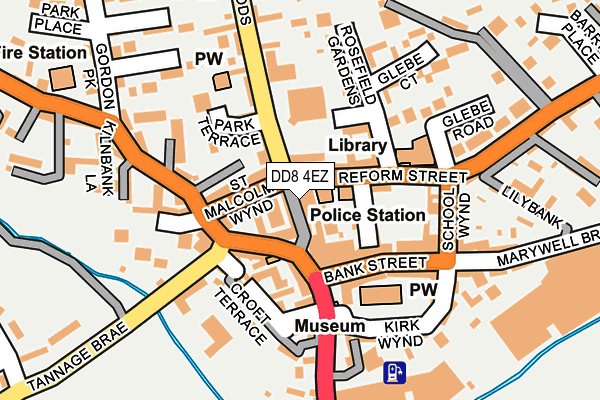DD8 4EZ map - OS OpenMap – Local (Ordnance Survey)