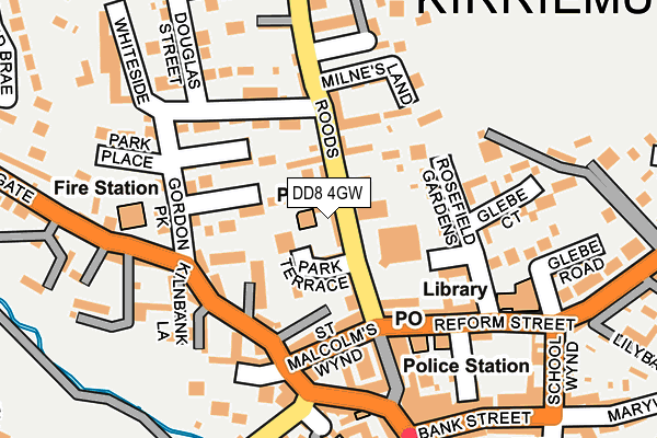 DD8 4GW map - OS OpenMap – Local (Ordnance Survey)