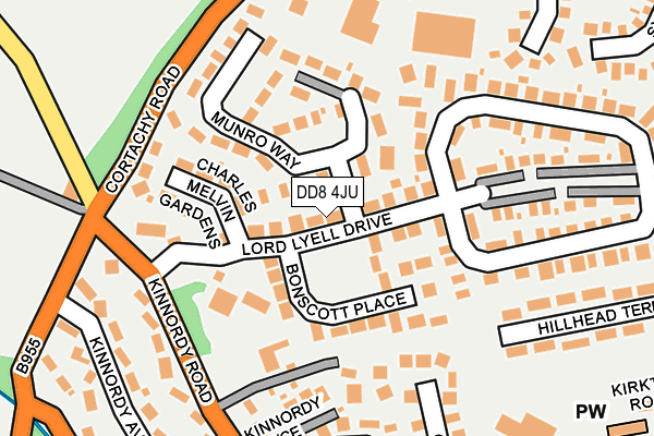 DD8 4JU map - OS OpenMap – Local (Ordnance Survey)