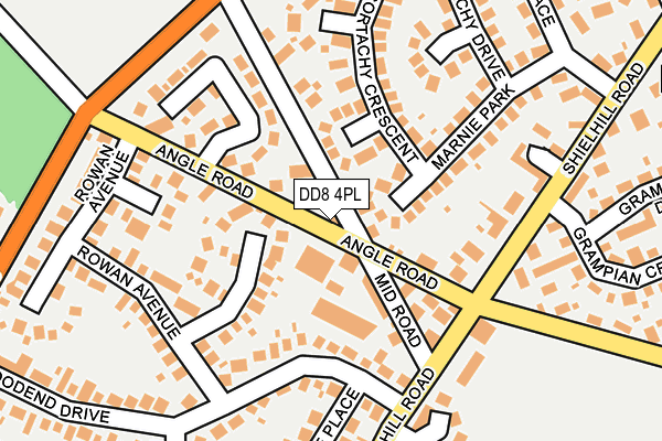 DD8 4PL map - OS OpenMap – Local (Ordnance Survey)