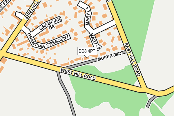 DD8 4PT map - OS OpenMap – Local (Ordnance Survey)