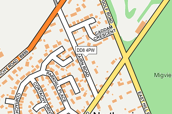 DD8 4PW map - OS OpenMap – Local (Ordnance Survey)