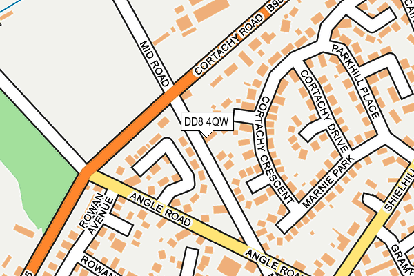 DD8 4QW map - OS OpenMap – Local (Ordnance Survey)