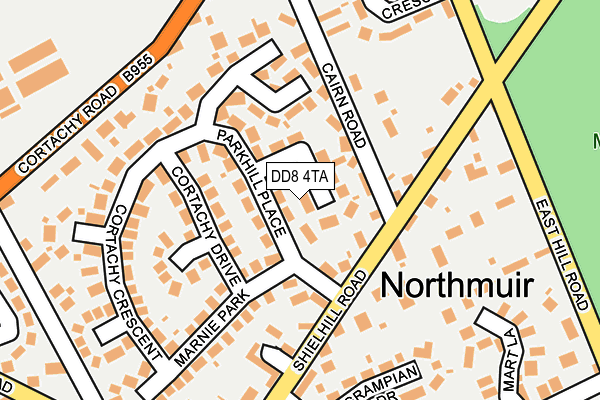DD8 4TA map - OS OpenMap – Local (Ordnance Survey)
