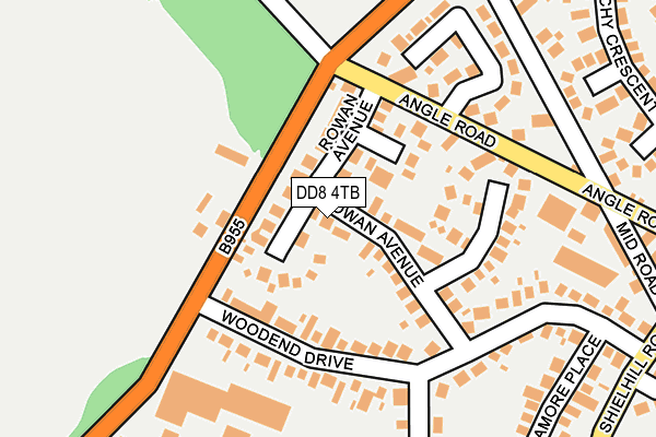 DD8 4TB map - OS OpenMap – Local (Ordnance Survey)