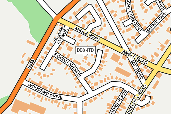 DD8 4TD map - OS OpenMap – Local (Ordnance Survey)