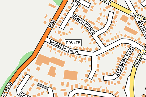 DD8 4TF map - OS OpenMap – Local (Ordnance Survey)