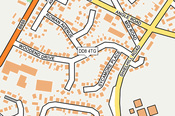 DD8 4TG map - OS OpenMap – Local (Ordnance Survey)