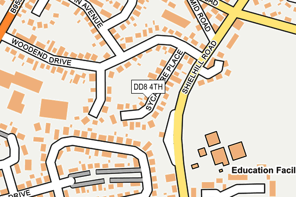 DD8 4TH map - OS OpenMap – Local (Ordnance Survey)