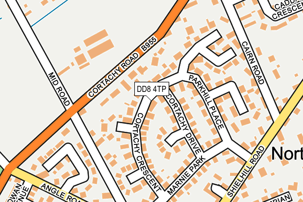 DD8 4TP map - OS OpenMap – Local (Ordnance Survey)