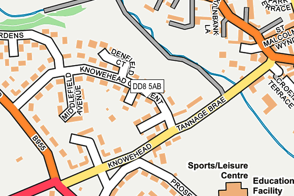 DD8 5AB map - OS OpenMap – Local (Ordnance Survey)