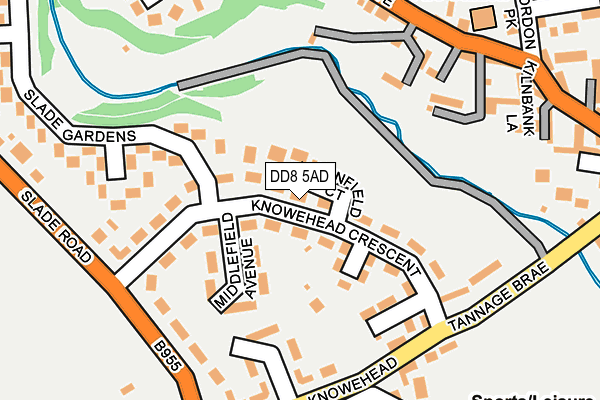DD8 5AD map - OS OpenMap – Local (Ordnance Survey)