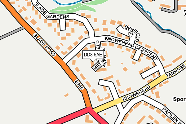 DD8 5AE map - OS OpenMap – Local (Ordnance Survey)