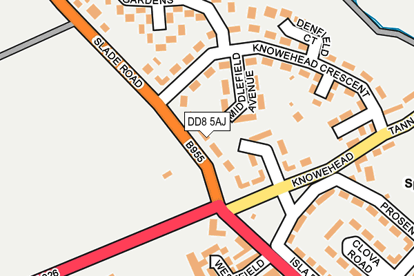 DD8 5AJ map - OS OpenMap – Local (Ordnance Survey)