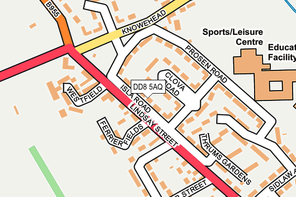 DD8 5AQ map - OS OpenMap – Local (Ordnance Survey)
