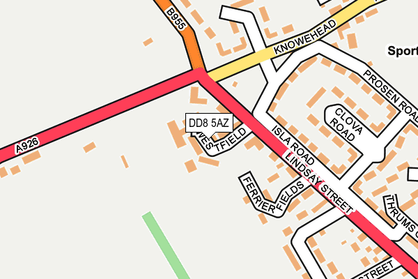 DD8 5AZ map - OS OpenMap – Local (Ordnance Survey)