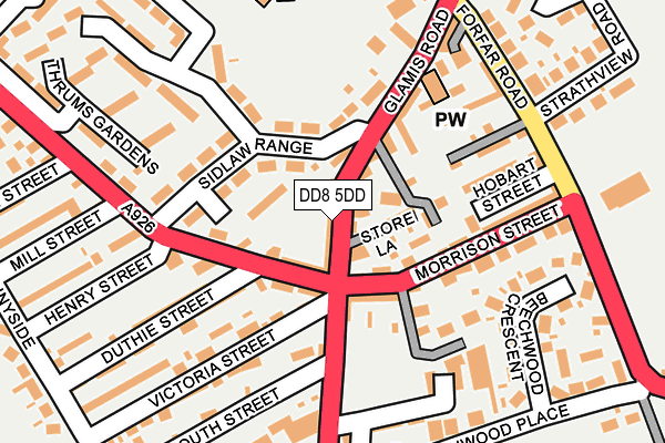 DD8 5DD map - OS OpenMap – Local (Ordnance Survey)